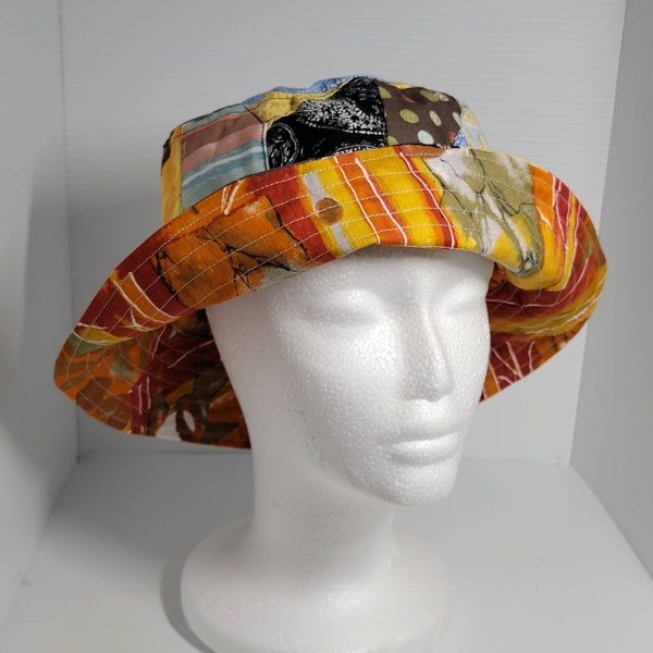 Patchwork Bucket Hat Etsy