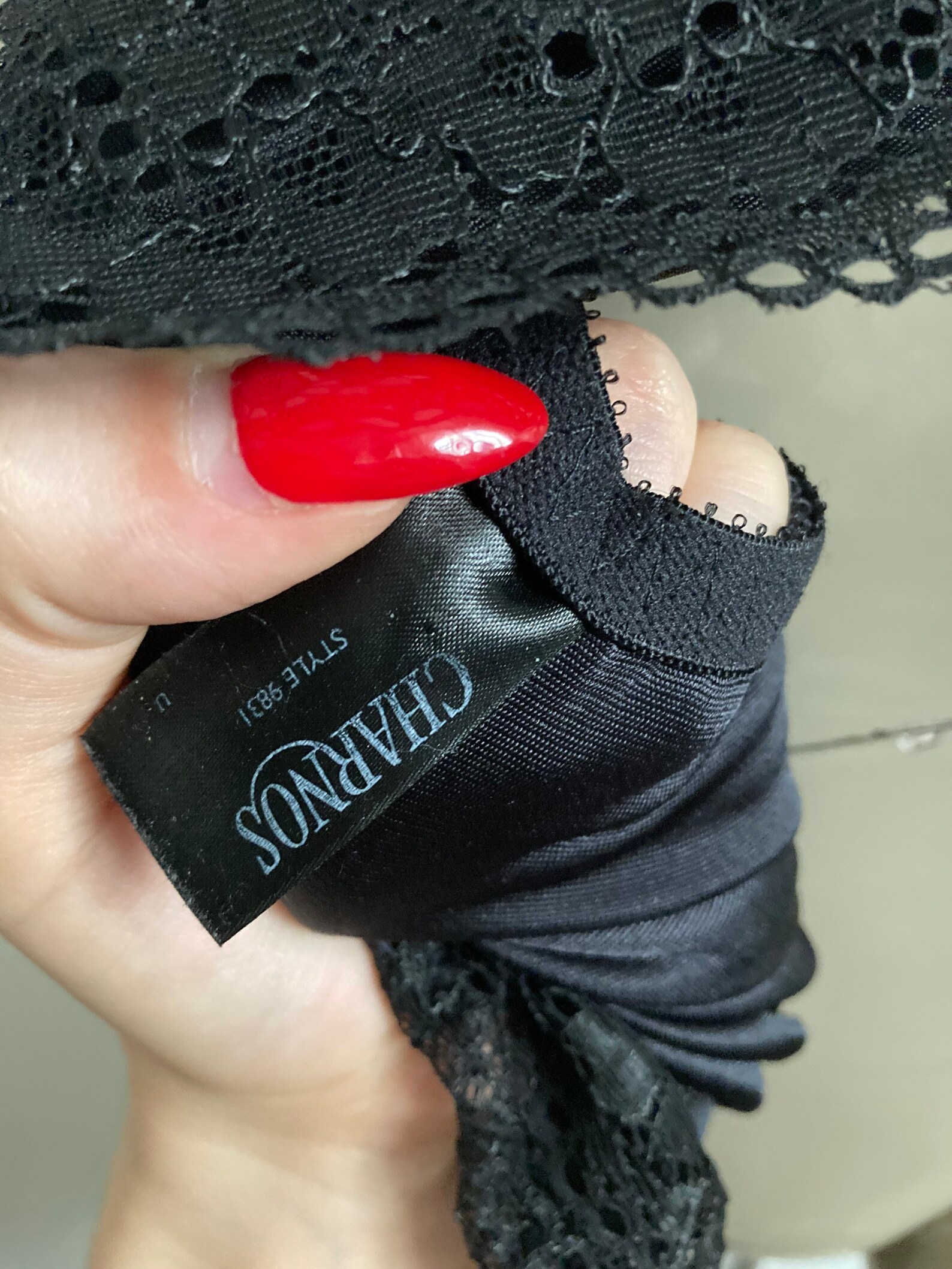 black half slip with lace trim