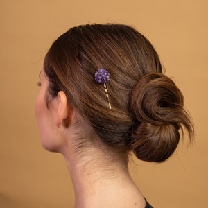 Charming delicate amethyst cluster hair pins image 2