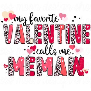 Mi San Valentín favorito me llama MEMAW png Descarga digital Archivo de descarga instantánea