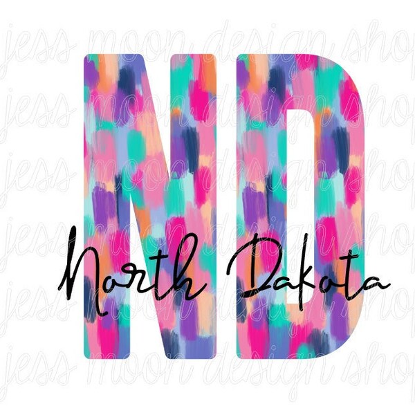 North Dakota PNG Sublimation Design - DIGITAL DESIGN- Sublimation Designs