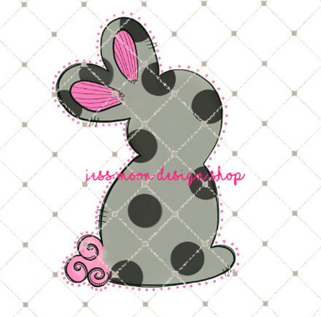 Polka Dot Bunny INSTANT DOWNLOAD Sublimation Design Instant Download ...