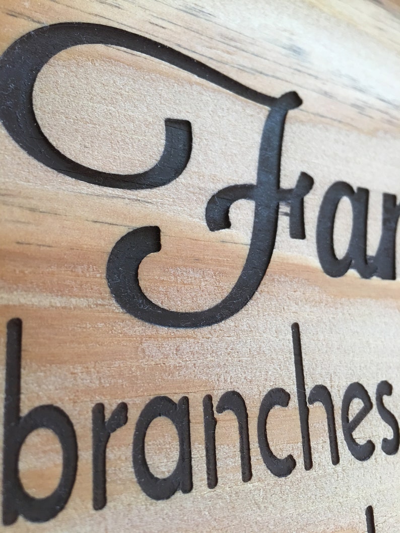 Family Tree Carved Wooden Sign Etsy