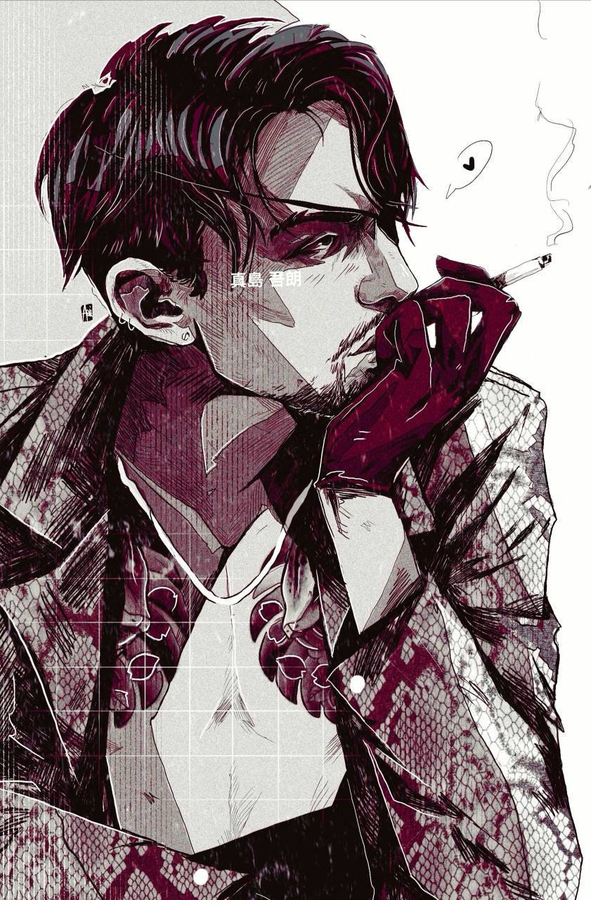 On break - Majima Kiwami 4x6" art print