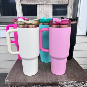 Personalized Copper 40oz Tumbler with handle