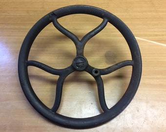 Antique Pulley Flywheel Cast Iron Treadle Sewing Machine Part 12 1/4" Vintage