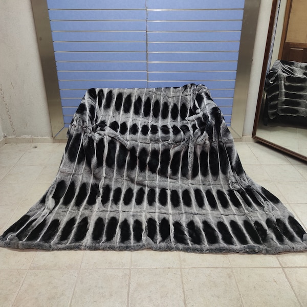 Real Chinchilla Blanket Etsy