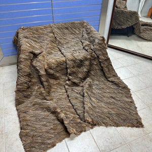Luxury Lynx Fur Throw 100% Real Lynx Blanket KINGSIZE Bedspread