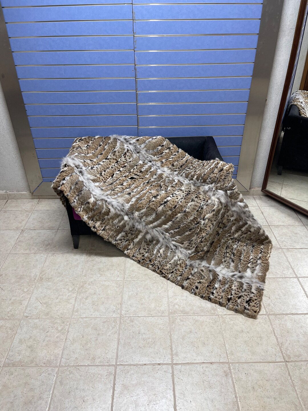 Luxury Lynx Fur Throw Real Lynx Blanket Genuine Bedspread Etsy