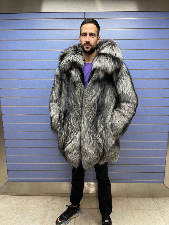 Veste renard argenté hotsell
