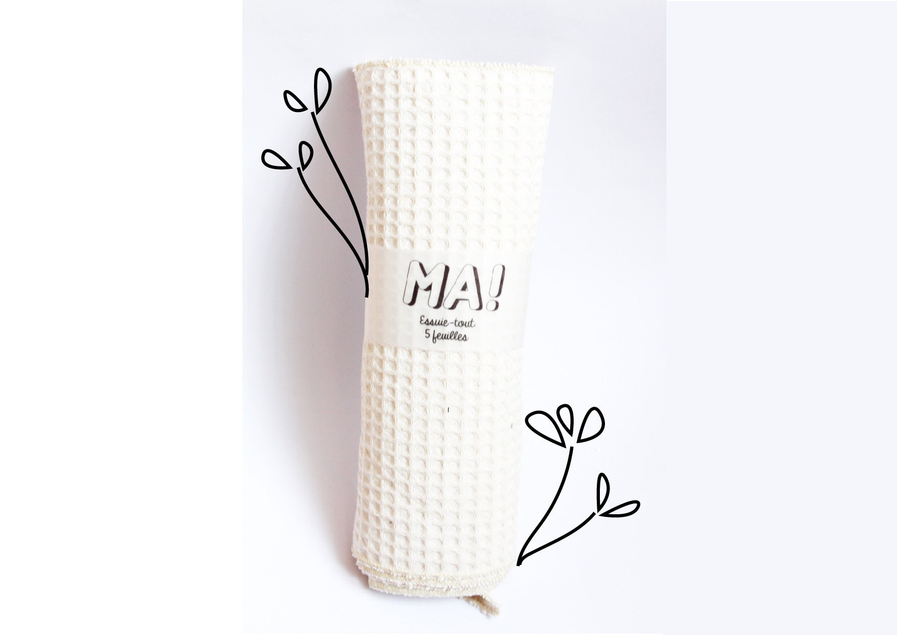 Essuie-Tout Nid d'abeilles avec Pressions X5