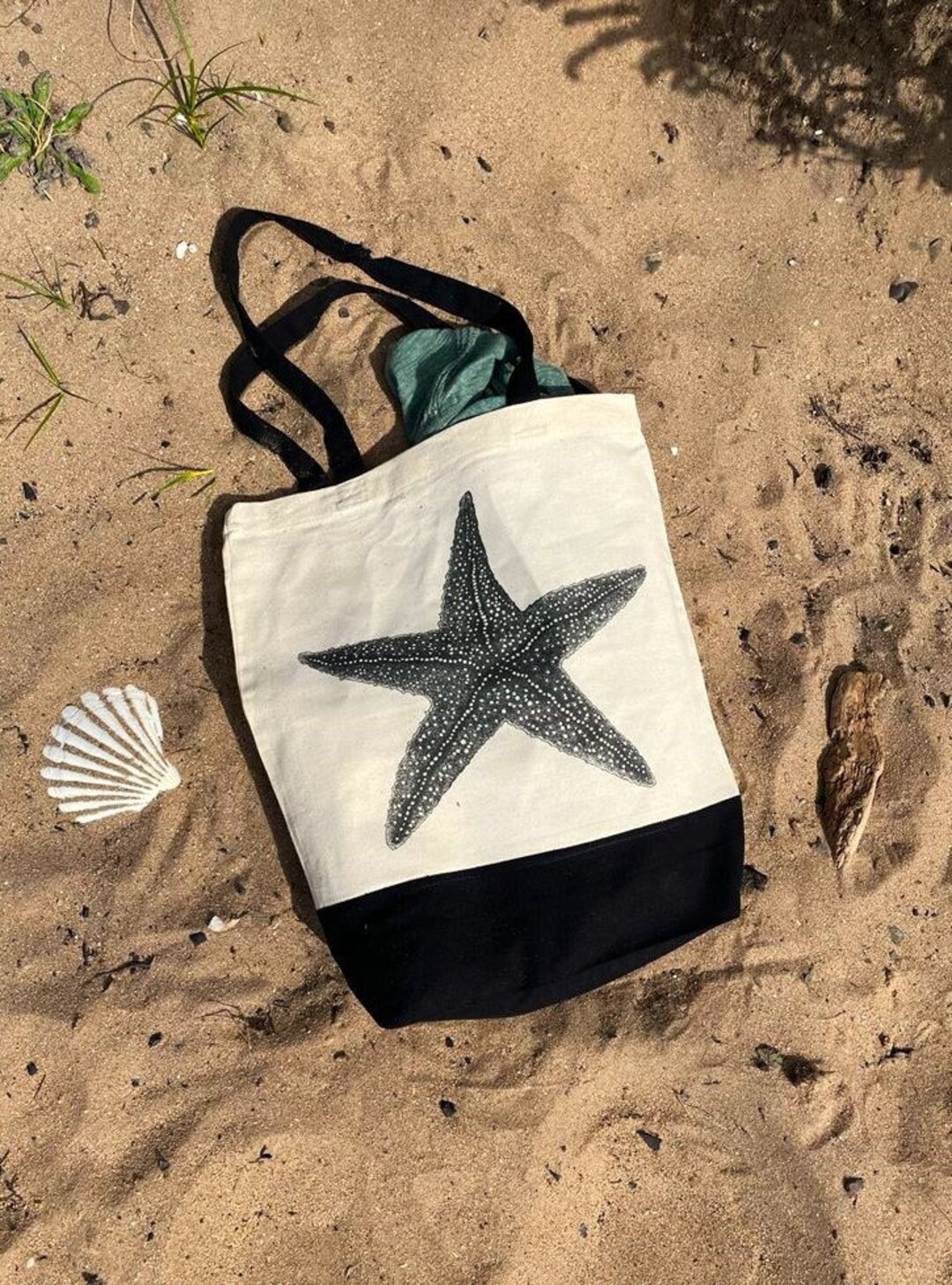 Starfish Tote Bag Natural Cotton