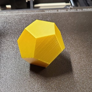 3D Printed Dodecahedron Platonic Solid