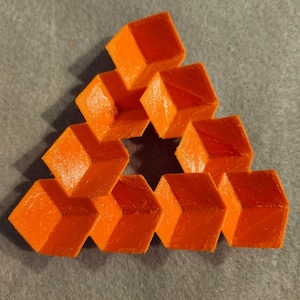 3D-Printed Penrose Triangle Escher Illusion