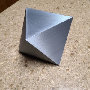 Large 3D Printed Octahedron Platonic Solid