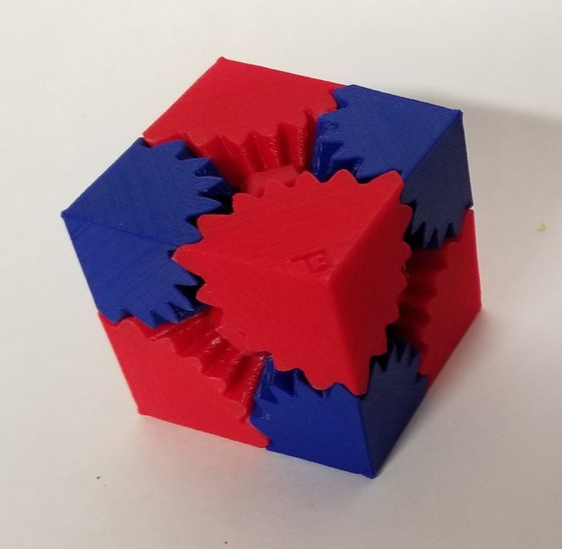 3D Printed Gear Cube Fine Tooth Etsy