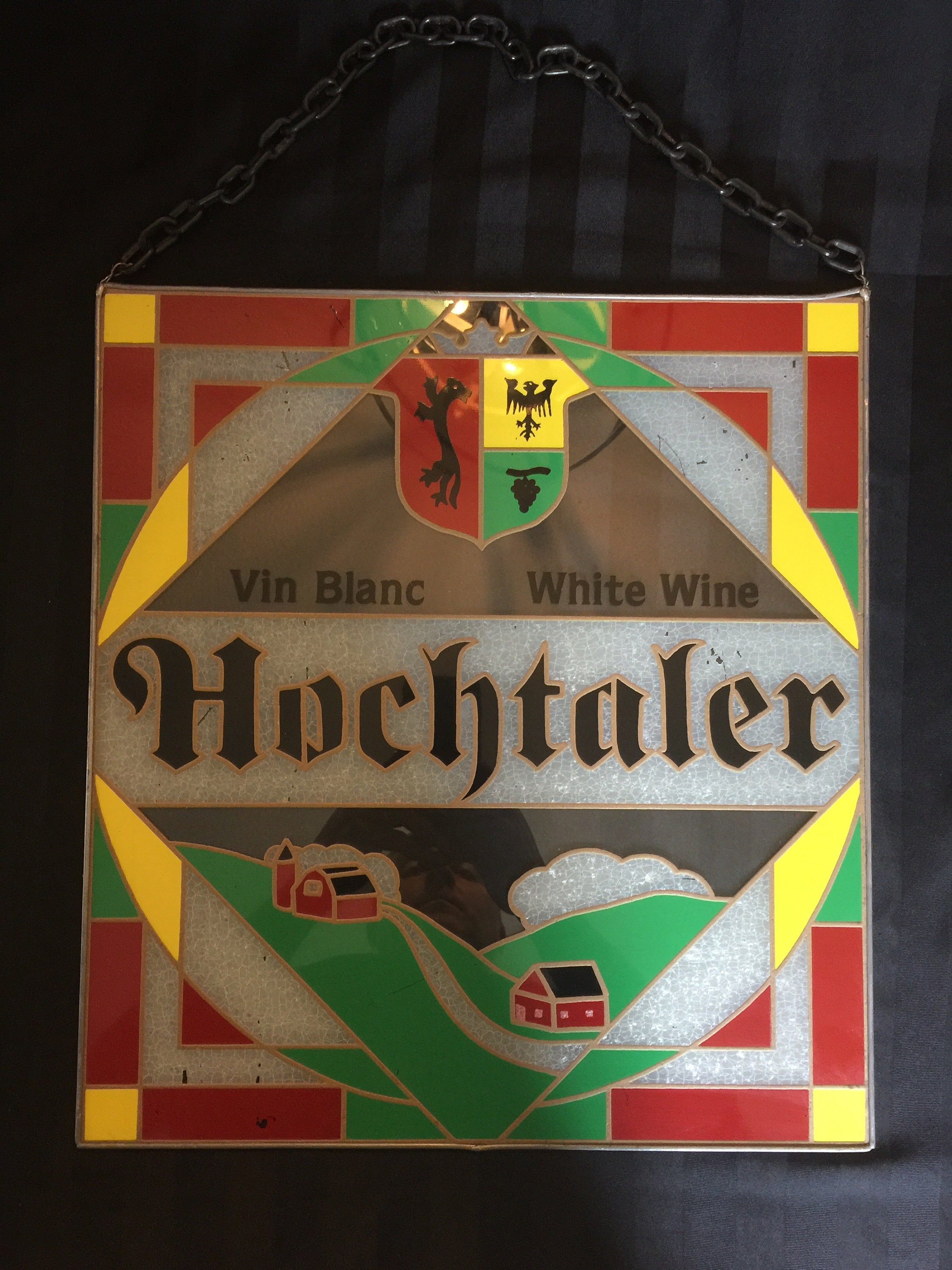 Faux Stain Glass Hochtaler Wine Sign Etsy