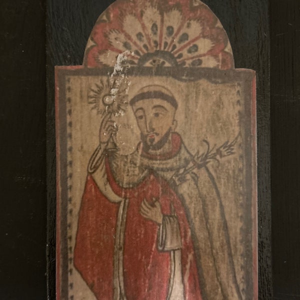 St Francis Vintage Print on wood