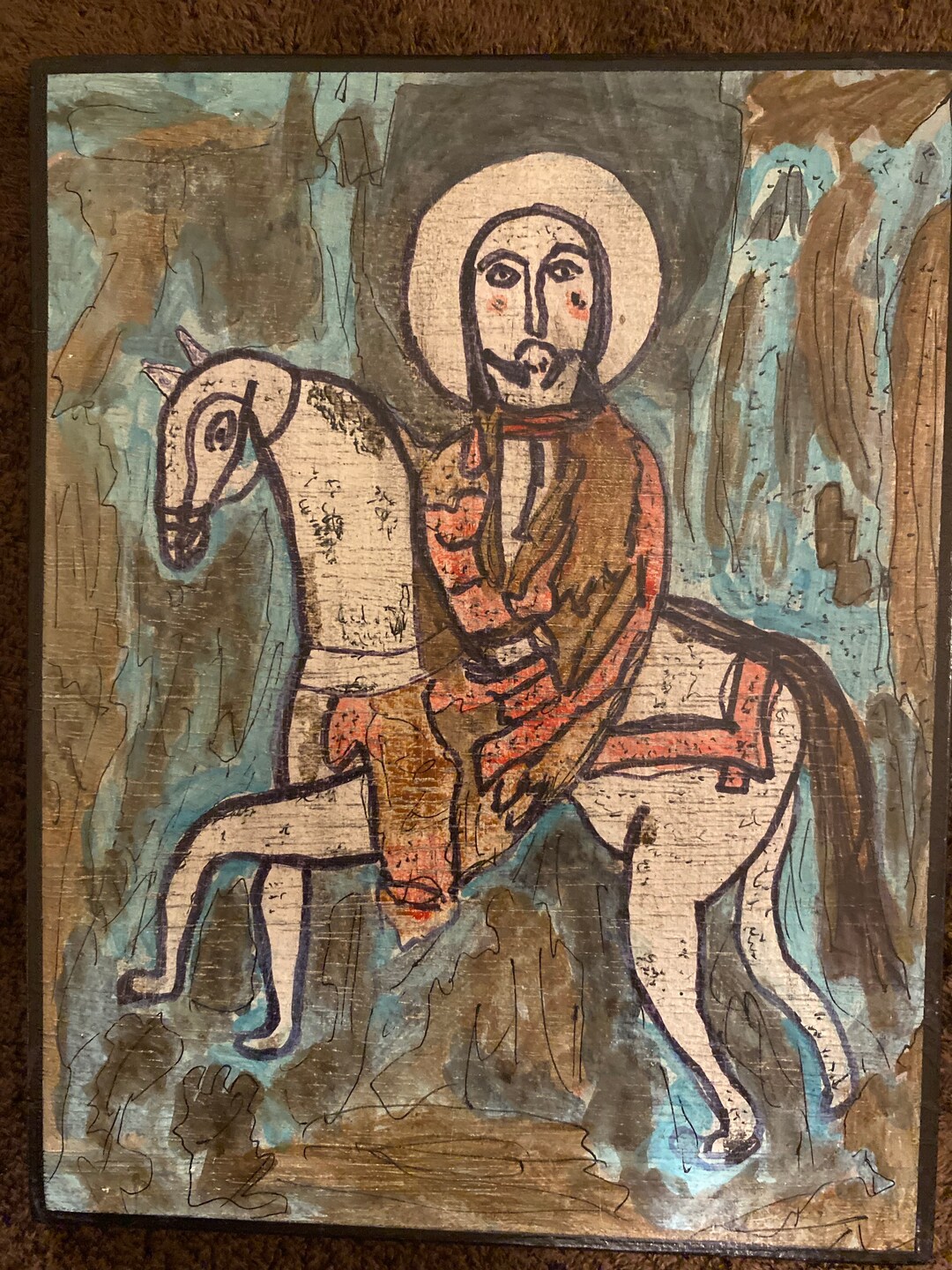 Jesus Entry Into Jerusalem- Original Painting by Me - Etsy
