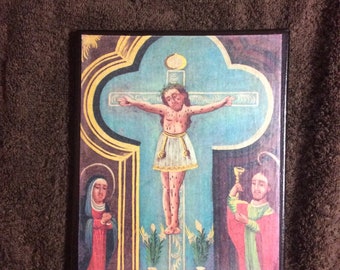 The Crucifixion - Print 6” x 8” on wood