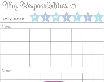 Accountability Chart For Kids