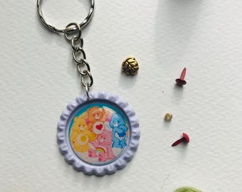 Care Bears Keyring: Funshine, Cheer, Tenderheart, Grumpy Bear