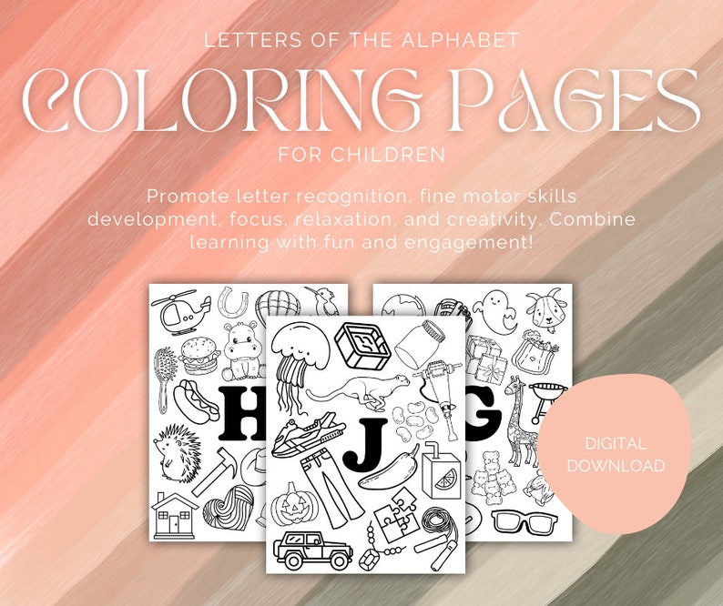 26 Letters of the Alphabet Coloring Pages, Children's Coloring Pages ...