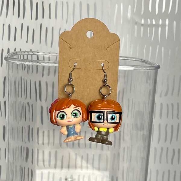 Young Elle and Carl from UP Doorables Earrings