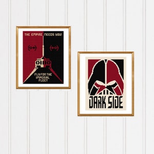 Set von 2 Kreuzstichmustern Stormtrooper Dark Side Chart Stormtrooper Kreuzstichmuster Stormtrooper #05-008