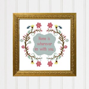 Floral cross stitch pattern cross stitch flowers flower cross stitch nature cross stitch flowers cross stitch modern cross stitch #02-003