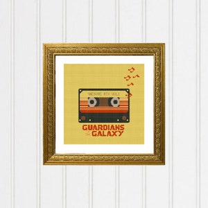 Guardians of the Galaxy kruissteek patroon Guardians of theGalaxy Awesome mix tape groot kruissteek Gamor Guardians #03-019