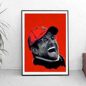 Jurgen Klopp Portrait print/ Liverpool FC /Art / Football / Anfield  /Poster / LFC / 6 Times /Sports /Minimalist Art