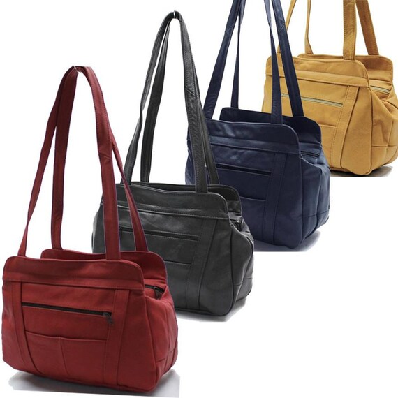 leather tote with compartments