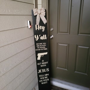 2nd Amendment Porch Leaner, Porch Sign, Welcome Sign