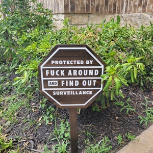 F.A.A.F.O Sign, Surveillance Sign, Security Sign, Protected By Yard Sign, 2nd Amendment