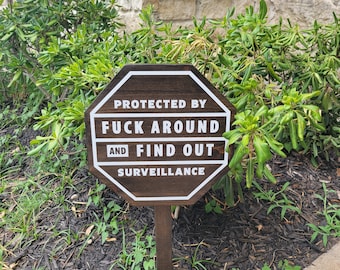 F.A.A.F.O Sign, Surveillance Sign, Security Sign, Protected By Yard Sign, 2nd Amendment