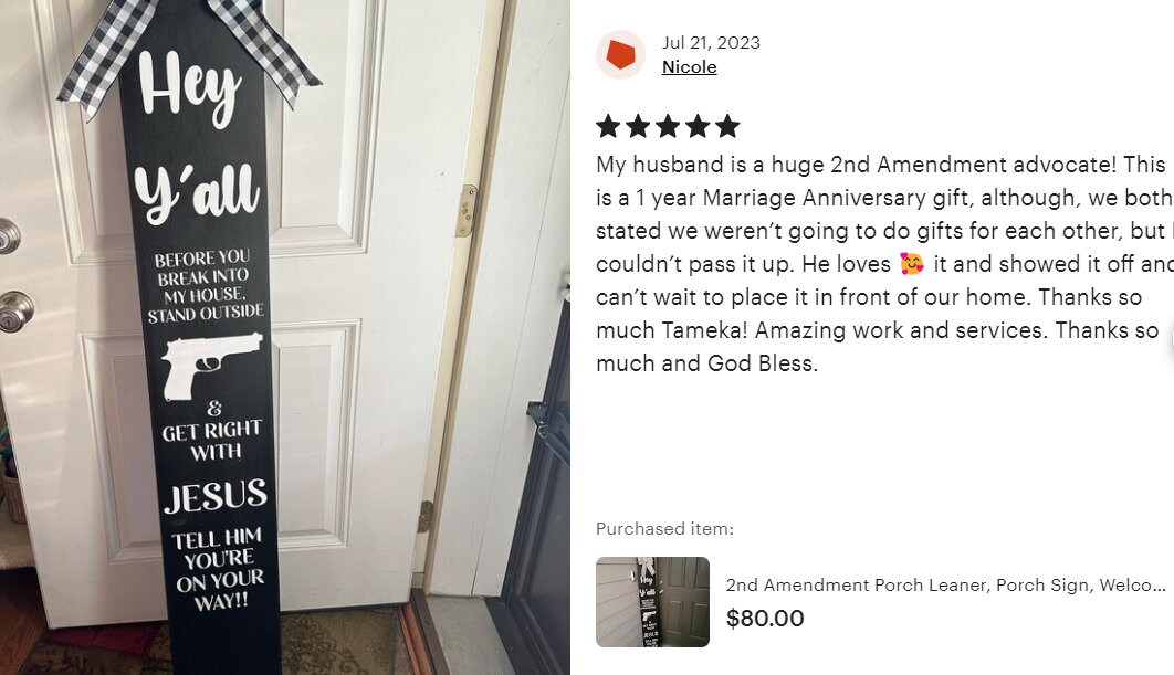 2nd Amendment Porch Leaner, Porch Sign, Welcome Sign - Etsy
