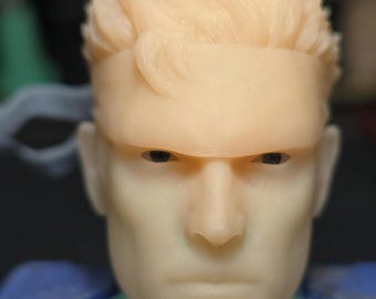 UNBEMALTER 1/6 Kopf - Solid Snake - MGS ver mit Realistischen Rollaugen
