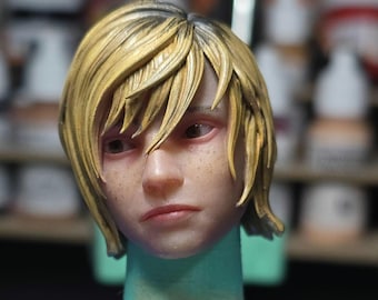 Custom 1/6 head - Heather Mason - Silent Hill 3 mit realistischen Rollaugen