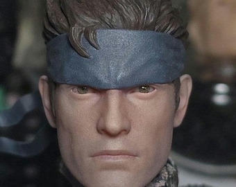Custom 1/6 scale Head - Solid Snake - MGS ver with Realistic Rolling Eyes