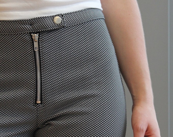 Vintage 1990s | Exposed Zipper Patterned Pants