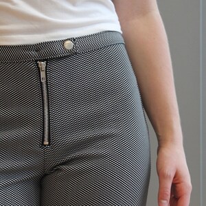 Vintage 1990s | Exposed Zipper Patterned Pants