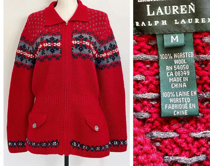 Vintage Y2K | Lauren Ralph Lauren Wool Knit Cardigan