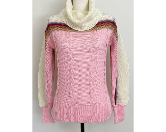 Vintage 1980s | Cowl Neck Turtleneck Sweater