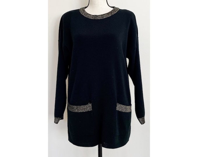 Vintage 1990s | Metallic Tunic Sweater