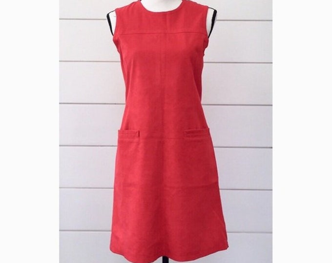 Vintage 1990s | Anna Sui Red Suede Jumper Dress