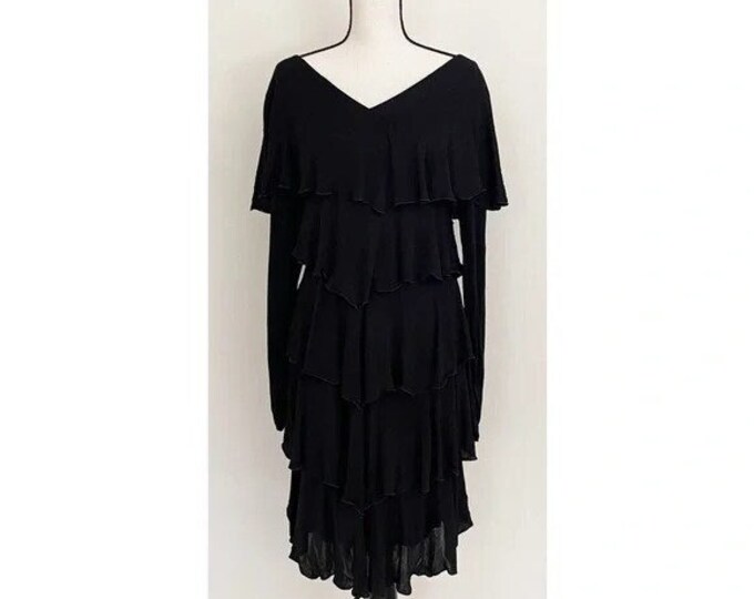 Vintage 1970s | Holly Harp Tiered Ruffle Dress
