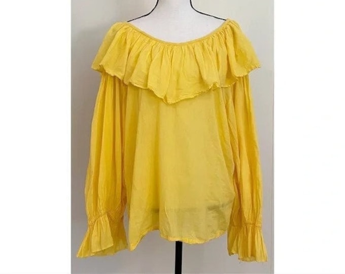 Vintage 1980s | Phool Gauzy Ruffle Blouse