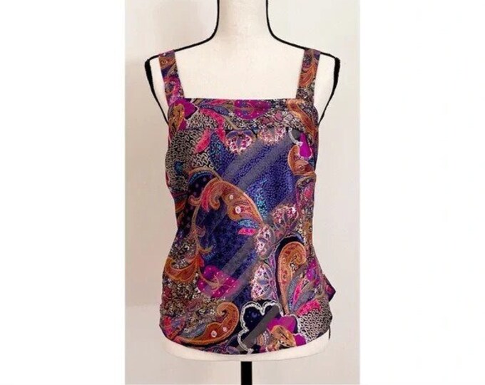 Vintage 1990s | Jewel-toned Patterned Camisole