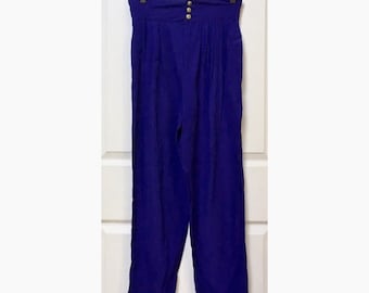 Vintage 1980s | High Waisted Purple Trousers